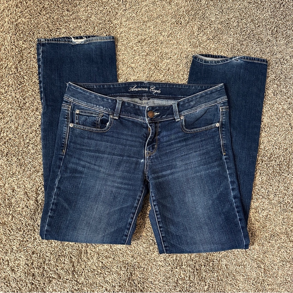 American Eagle Outfitters Women's boot cut Blue Jeans- long